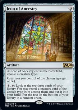 2019 Magic the Gathering Core Set 2020 #229 Icon of Ancestry Front