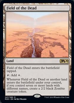 2019 Magic the Gathering Core Set 2020 #247 Field of the Dead Front