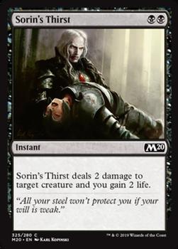 2019 Magic the Gathering Core Set 2020 #325 Sorin's Thirst Front