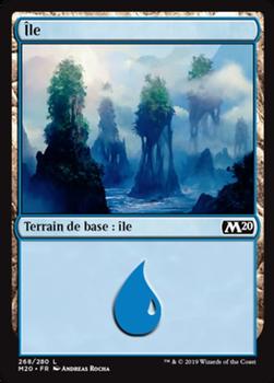 2019 Magic the Gathering Core Set 2020 French #268 Île Front