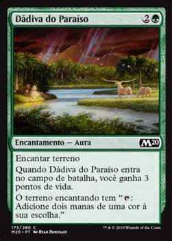 2019 Magic the Gathering Core Set 2020 Portuguese #173 Dádiva do Paraíso Front