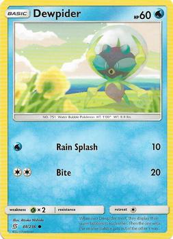 2019 Pokemon Sun & Moon Unified Minds #48/236 Dewpider Front