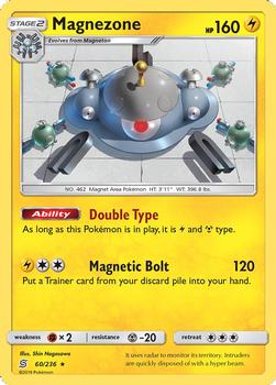 2019 Pokemon Sun & Moon Unified Minds #60/236 Magnezone Front