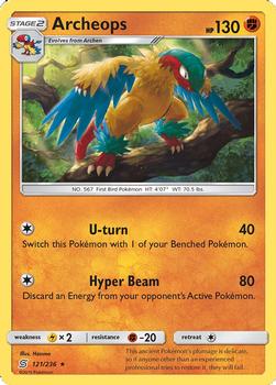 2019 Pokemon Sun & Moon Unified Minds #121/236 Archeops Front