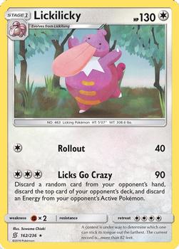 2019 Pokemon Sun & Moon Unified Minds #162/236 Lickilicky Front