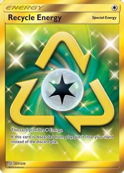 2019 Pokemon Sun & Moon Unified Minds #257/236 Recycle Energy Front