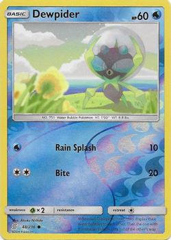 2019 Pokemon Sun & Moon Unified Minds - Reverse-Holos #48/236 Dewpider Front