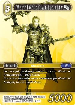2017 Final Fantasy Opus II #2-074C Warrior of Antiquity Front
