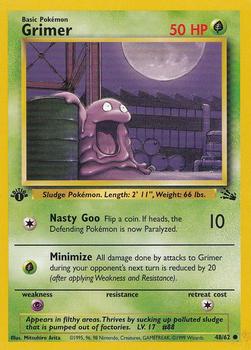 1999 Pokemon Fossil 1st Edition #48/62 Grimer Front