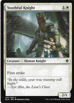 2019 Magic the Gathering Throne of Eldraine #037 Youthful Knight Front