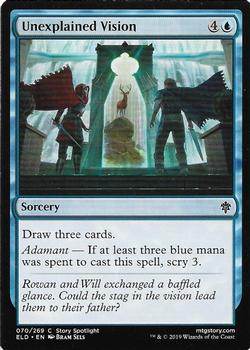 2019 Magic the Gathering Throne of Eldraine #070 Unexplained Vision Front