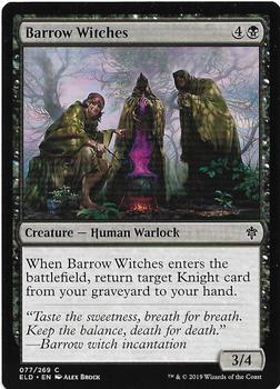 2019 Magic the Gathering Throne of Eldraine #077 Barrow Witches Front