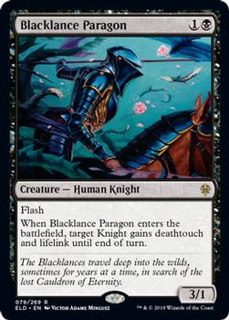 2019 Magic the Gathering Throne of Eldraine #079 Blacklance Paragon Front