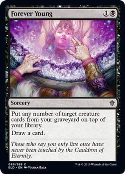 2019 Magic the Gathering Throne of Eldraine #089 Forever Young Front