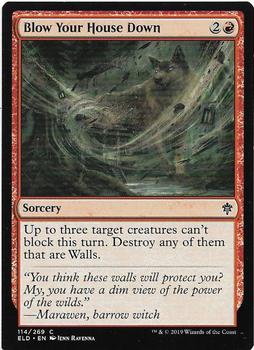 2019 Magic the Gathering Throne of Eldraine #114 Blow Your House Down Front