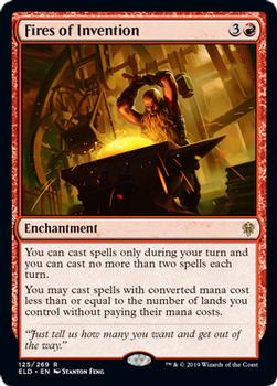 2019 Magic the Gathering Throne of Eldraine #125 Fires of Invention Front