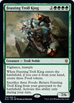 2019 Magic the Gathering Throne of Eldraine #152 Feasting Troll King Front