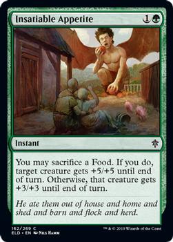 2019 Magic the Gathering Throne of Eldraine #162 Insatiable Appetite Front
