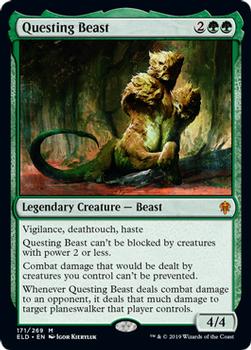 2019 Magic the Gathering Throne of Eldraine #171 Questing Beast Front