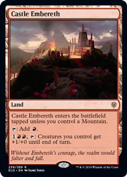 2019 Magic the Gathering Throne of Eldraine #239 Castle Embereth Front