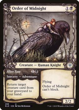 2019 Magic the Gathering Throne of Eldraine #288 Order of Midnight / Alter Fate Front
