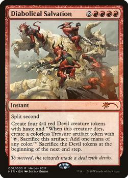 2018 Magic the Gathering Heroes of the Realm 2017 #1 Diabolical Salvation Front