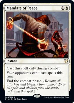 2019 Magic: The Gathering Commander 2019 #4 Mandate of Peace Front