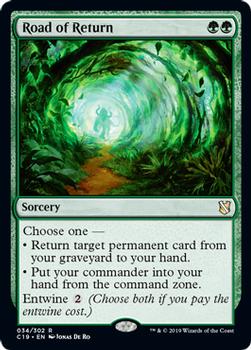 2019 Magic: The Gathering Commander 2019 #34 Road of Return Front