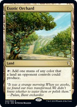 2019 Magic: The Gathering Commander 2019 #242 Exotic Orchard Front