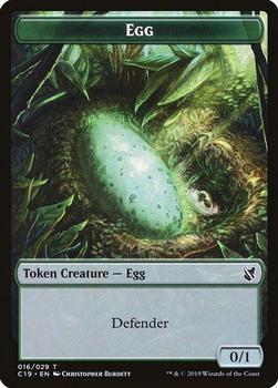 2019 Magic: The Gathering Commander 2019 - Tokens #016/018 Egg / Rhino Front