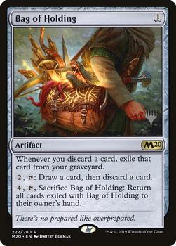2019 Magic the Gathering Core Set 2020 - Planeswalker Stamped Promos #222/280 Bag of Holding Front