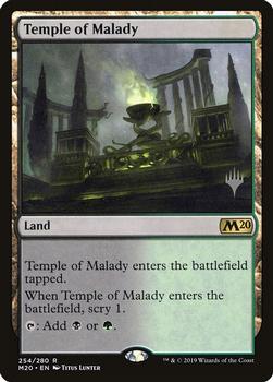 2019 Magic the Gathering Core Set 2020 - Planeswalker Stamped Promos #254/280 Temple of Malady Front