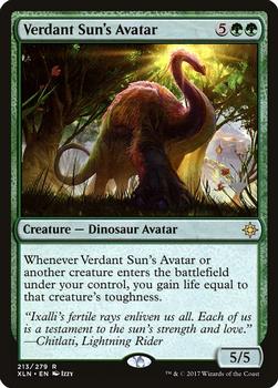 2019 Magic the Gathering Core Set 2020 - Planeswalker Stamped Promos #213/279 Verdant Sun's Avatar Front