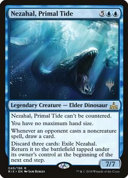 2019 Magic the Gathering Core Set 2020 - Planeswalker Stamped Promos #045/196 Nezahal, Primal Tide Front