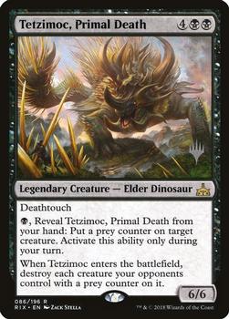 2019 Magic the Gathering Core Set 2020 - Planeswalker Stamped Promos #086/196 Tetzimoc, Primal Death Front