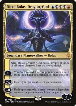 2019 Magic the Gathering Core Set 2020 - Planeswalker Stamped Promos #207/264 Nicol Bolas, Dragon-God Front