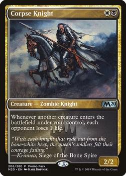2019 Magic the Gathering Core Set 2020 - Planeswalker Stamped Promos #206/280 Corpse Knight Front