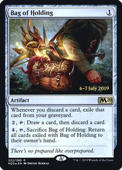 2019 Magic the Gathering Core Set 2020 - Prerelease #222 Bag of Holding Front