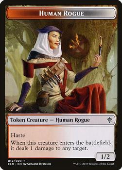 2019 Magic the Gathering Throne of Eldraine - Tokens #012/020 Human Rogue Front