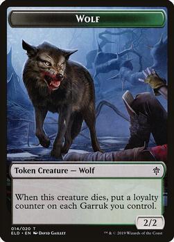 2019 Magic the Gathering Throne of Eldraine - Tokens #014/020 Wolf Front