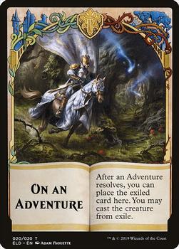 2019 Magic the Gathering Throne of Eldraine - Tokens #020/020 Emblem – On an Adventure Front