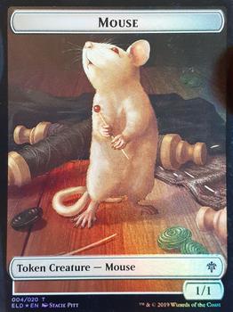 2019 Magic the Gathering Throne of Eldraine - Foil Tokens #004/020 Mouse Front