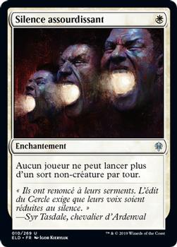 2019 Magic the Gathering Throne of Eldraine French #10 Silence assourdissant Front