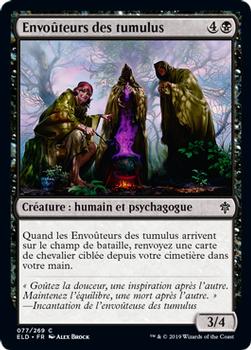 2019 Magic the Gathering Throne of Eldraine French #77 Envoûteurs des tumulus Front