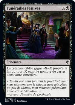 2019 Magic the Gathering Throne of Eldraine French #87 Funérailles festives Front