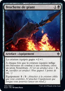 2019 Magic the Gathering Throne of Eldraine French #91 Brochette de géant Front