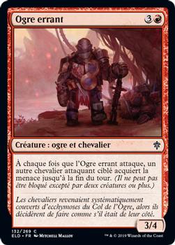 2019 Magic the Gathering Throne of Eldraine French #132 Ogre errant Front