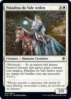 2019 Magic the Gathering Throne of Eldraine Portuguese #4 Paladina do Vale Arden Front