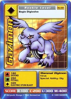 1999 Digimon Series 2 Booster #Bo-60 Gazimon Front