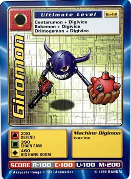 1999 Digimon Series 2 Booster #Bo-68 Giromon Front